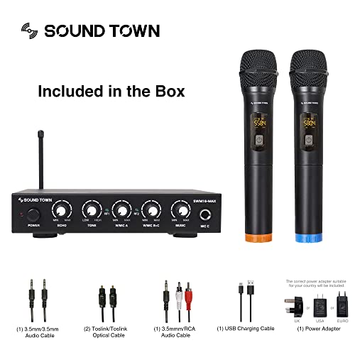 Sound Town Wireless Microphone Karaoke Mixer System With HDMI ARC