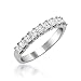 Beyond Brilliance 1.0 Carat Diamond, Prong-Set 14K White Gold Princess Cut Diamond Bridal Wedding Band Ring (I-J, VS2-SI1)