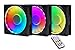 EZDIY-FAB RGB Fan Frame Fan Grill Individual Addressable RGB Lighting 120mm Fan mounting Controller(Compatible ASUS Aura Sync, GIGABYTE RGB Fusion MSI Mystic Light Sync)-3 Pack