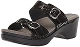 Dansko Women's Sophie Slide Sandal, Black Drizzle Suede, 39 M EU (8.5-9 US)