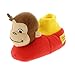 Universal Studios Curious George Little Kids Sock Top Slippers (5-6 M US Toddler, Monkey Red)