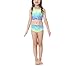 QIJOVO 3PCS Girls Mermaid Tail for Swimming Bikini Swimmable Custome Swimwear (Without Monofin)