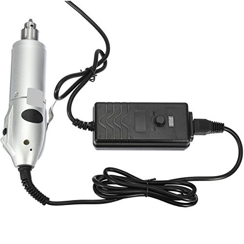 HITSAN Micro Aluminum Portable Handheld Drill DIY Mini Electric Hand Drill Adjustable Variable Speed