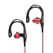Laud Sports Bluetooth Wireless In-Ear Headphones - Premium HD Sound - Noise Cancelling Stereo Headset + Mic & Controls - Sweatproof Earphones - For Gym Workouts, Running - Galaxy Note 9 (Red/Black)