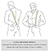 HISDERN Paisley Floral 6 Clips Suspenders & Bow Tie and Pocket Square Set Y Shape Adjustable Braces,Brown & Gold,One Size