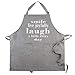 CRJHNS Aprons for Women, Men Kitchen Apron with 2 Pockets Bib Apron for Cooking (Grey)