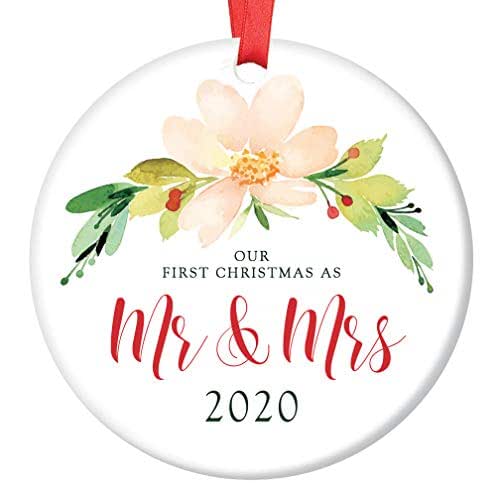 Download Amazon.com: First Christmas Mr & Mrs Ornament 2020 Bridal ...