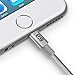 PureGear USB A to Lightning Cable, Braided Apple MFi Certified iPhone Charger Cable, iPhone Charging Cord for iPhone 11,Xs,XR,X,SE,8,7,6,5S, Metallic Space Gray (4 FT)
