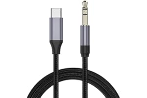 USB C to 3.5mm Aux Audio Cable Headphone Stereo Cord Car for i-Phone 15, Samsung Galaxy S23, S22, S20, Android, Pad Pro, Pixe