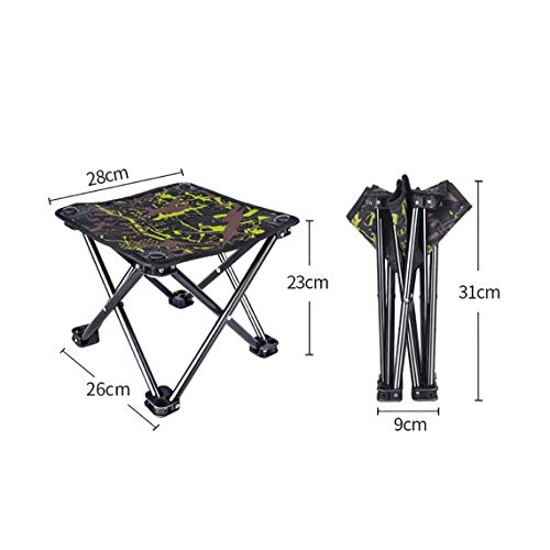 FSMZ FS Klappbarer Hocker, Klappbarer Angelstuhl Tragbarer Angelhocker Angelsitz for Draußen Klappbarer Hocker 28 × 26… – Bild 3
