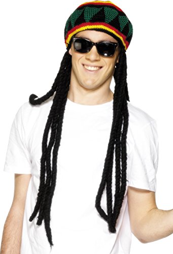 Smiffy's Men's Rasta Beret with Dreadlocks