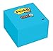 Post-it Super Sticky Notes, 5 Sticky Note Pads, 3 x 3 in., School Supplies, Office Products, Sticky Notes for Vertical Surfaces, Monitors, Walls and Windows, Blue Paradise