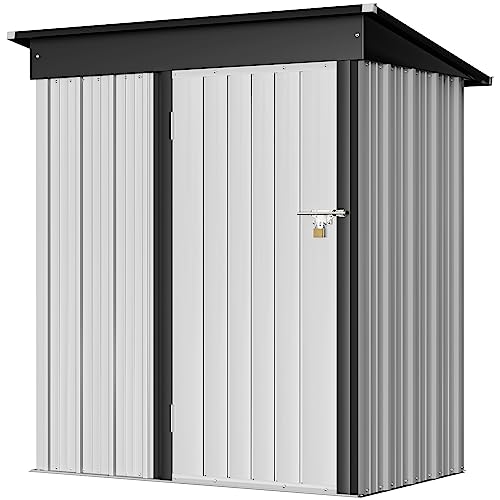 Greesum Metal Outdoor Storage Shed 5FT x 3FT, Steel Utility Tool Shed