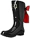 Joules Women's Evedon Short Rain Boot, Black, 7 M US