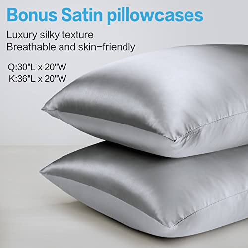 EASELAND Pillows King Size Set of 2, Plush Down Alternative Pillows