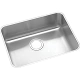 Elkay ELUH2115 Gourmet Lustertone 23-1/2-Inch by 18-1/4-Inch Single-Bowl Undermount Kitchen Sink with Rim Reveal, Lustertone Satin Finish