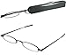 I-Mag Mini Metal Spring Hinge Slim Reading Glasses with Hard Case Black 1.00