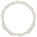 14K Yellow Gold Multi-Size High Luster White Freshwater Cultured Pearl Endless Rope Necklace, 64