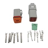 Kaifa 1 Sets Kit DT 6 Pin Waterproof Electrical Wire Connector Plug Kit 22-16Awg DT06-6S DT04-6P Kf00026