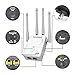 GALAWAY Upgraded AC1200 Dual Band WiFi Range Extender Wireless Repeater Internet Signal Booster with 4 High Power External Antennas 2 Ethernet Ports for Whole Home WiFi Coverage