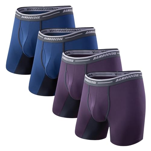 BAMBOO COOL Men's Underwear Boxer Briefs Soft