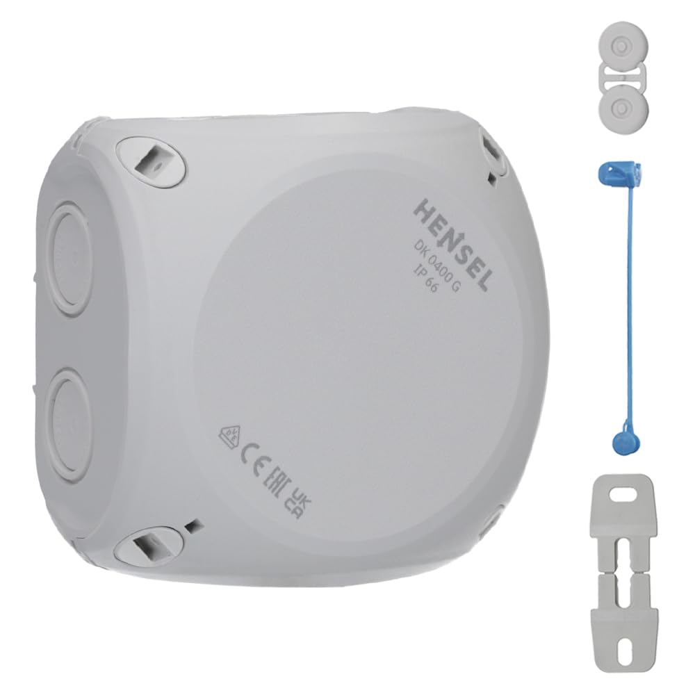 Hensel Junction Box DK 0400 G up to 4 sq/mm Socket, housing for mounting on The Wall/Ceiling 4012591124948