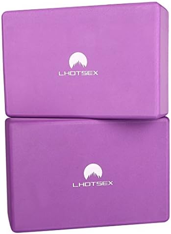 LHOTSEX Yoga Pilates Exercise Fitness Block, High Density EVA Foam Yoga Brick (Purple)