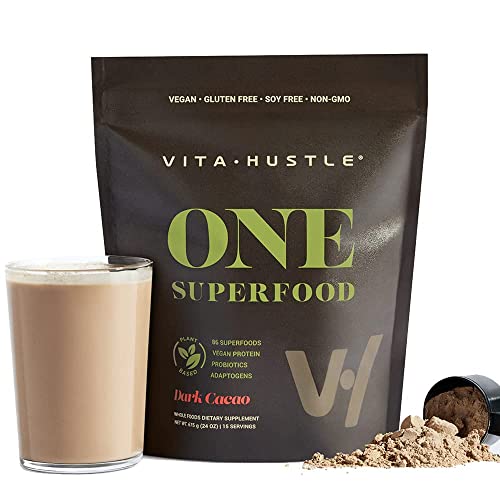 VitaHustle ONE Superfood Plant Based Protein Chocolate, 20G Vegan