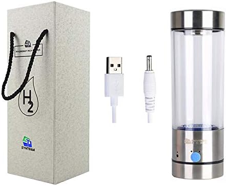 ST SYNTEAM Hydrogen Water Bottle, Nafion(TM) PFSA,PEM, Alkaline Water Filter, Portable Ionizer Maker