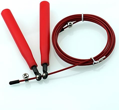 POWSURGER Speed Jump Rope - Adjustable With Ball Bearing - Workout for Double Unders, Exercise, WOD, Outdoor, MMA &amp; Boxing Training