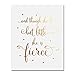 DIGIBUDDHA Though She Be But Little She Is Fierce Gold Foil Nursery Decor Art Print Shakespeare Modern Wall Art Poster 8 inches x 10 inches