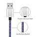 iPhone Cable - Aonsen 3Pack 6FT Extra Long Nylon Braided Charging Cord Charger, Lightning to USB Cable for iPhone 7, 7 Plus, SE, 6s, 6, 6 +, 5, 5s, iPad Air / Mini, iPod (Blue & White)
