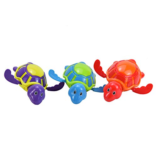 AQUEENLY 6 Pack Bath Swimming Turtle Toy, Wind Up Bath Toys for Toddlers Baby, Pool Bathtub Water Toy Turtle for Boys Girls - Thumbnail 4