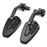 Shentesel 2Pcs Motorcycle Rear View Side Mirror Aluminum for 7/8inch Handlebar