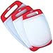 3 Piece Cutting Board Set - Cutting Boards For Kitchen - Acrylic Polypropylene Plastic - Dishwasher Safe - 3 Chopping Boards with Juice Groove Lip and Handle - Non Slip Rubber Ends