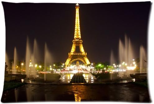 Effiel Tower Paris Architectural landscape Zippered Pillow Cases 20x30 (Twin sides)