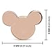 Rose Gold Plated Stainless Steel Tiny Mouse Silhouette Button Stud Post Earrings