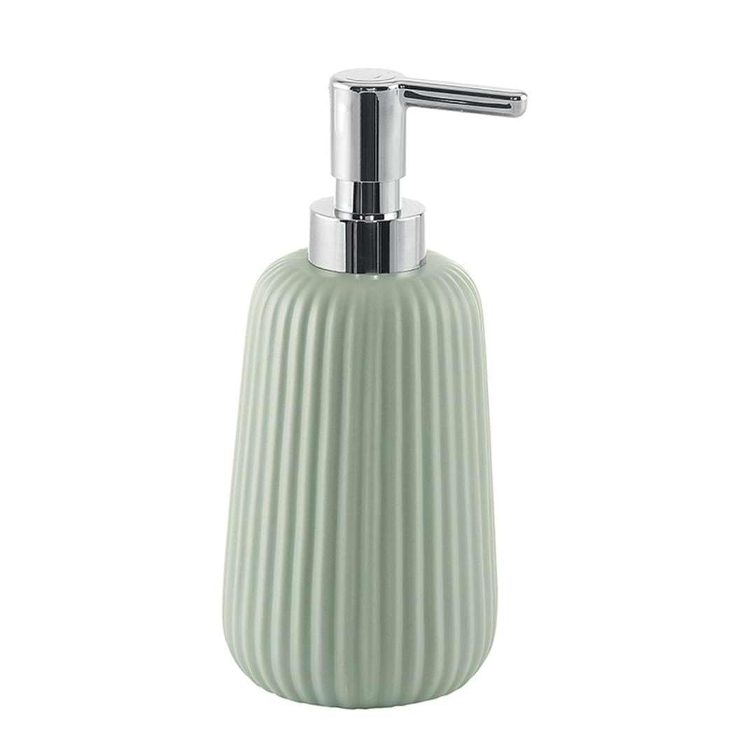 Gedy Marika Soap Dispenser, Ceramic, Green, 8 x 8 x 18