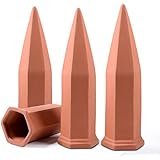 Plant Watering Spikes, Kearui Set of 4 Terracotta Self Watering Stakes Automatic Plant Watering Devices System for Indoor Outdoor Vocation Plant Watering
