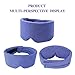 Handmade Cotton Sleep Mask - Nose Wing Design Sleeping Eye Mask Comfortable and Adjustable Blinder Blindfold Airplane with Travel Pouch - Night Companion Eyeshade for Men Women Kid (Blue)