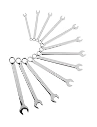 Sunex 9917 M 12 pieza V Groove Métricas Full polaco de llaves combinadas