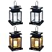 Solar Lights Outdoor Hanging Lanterns, ANDEFINE Solar Lanterns Outdoor Waterproof Led Umbrella Lights Candle Lamps Hang on Patio Umbrella Shepherd's Hooks Tree (Yellow Light, 4 Pack)