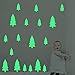 Christmas Tree Wall Decals Decorations Glow in the Dark, Feskin Window Wall Stickers for Xmas Party Kids Home Room Decor