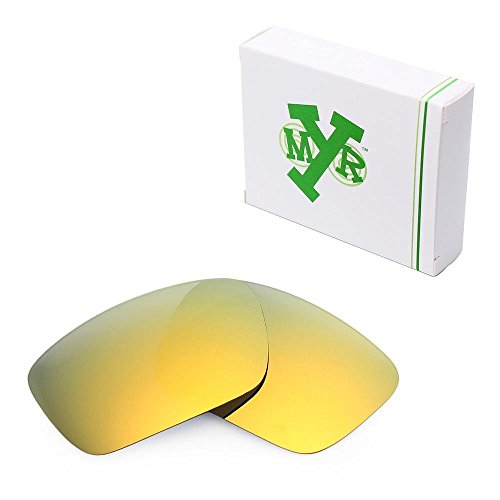 MRY Polarized Replacement Lenses for Oakley Fuel Cell Sunglasses - Multiple Options (Standard, 24K Gold Mirror-Polarized)