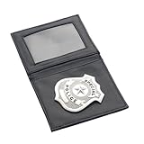 Smiffy's Men's Police Badge In Wallet, Black/Silver, One Size