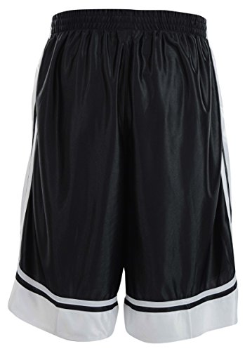 ChoiceApparel Mens Two Tone Training/Basketball Shorts with Pockets (S up to 4XL) (L, Black)