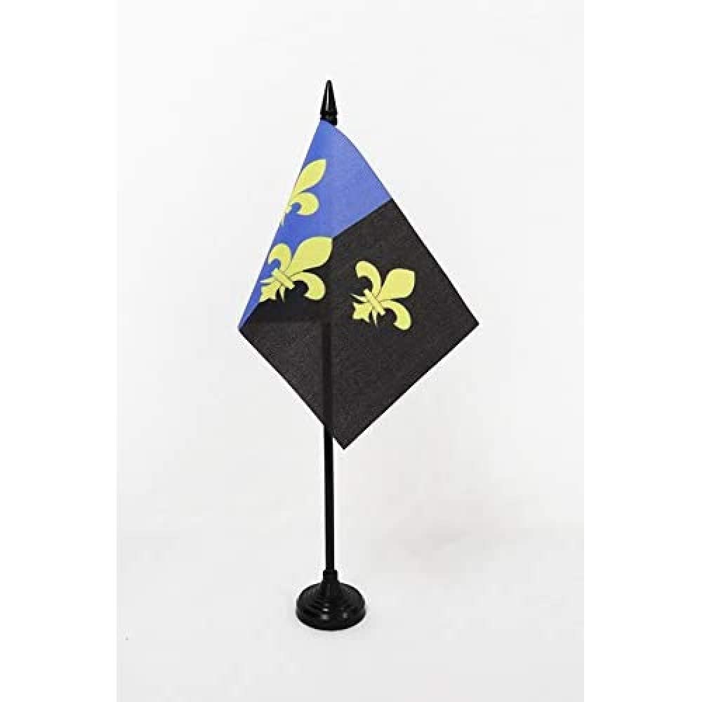 AZ FLAG - Monmouthshire county Table Flag 4'' x 6'' - Monmouthshire county Office Mini Banner 100% Polyester 15 x 10 cm - Mini Desk Flag with 10'' Pole and Black Plastic Base