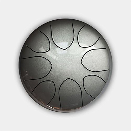 9" Steel Tongue Drum (Bag included)-C Major Natural Scale Silver