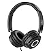 On Ear Headphones with Mic, Vogek Lightweight Portable Fold-Flat Stereo Bass Headphones with Volume Control, 1.5M Tangle Free Cord and Microphone-Black