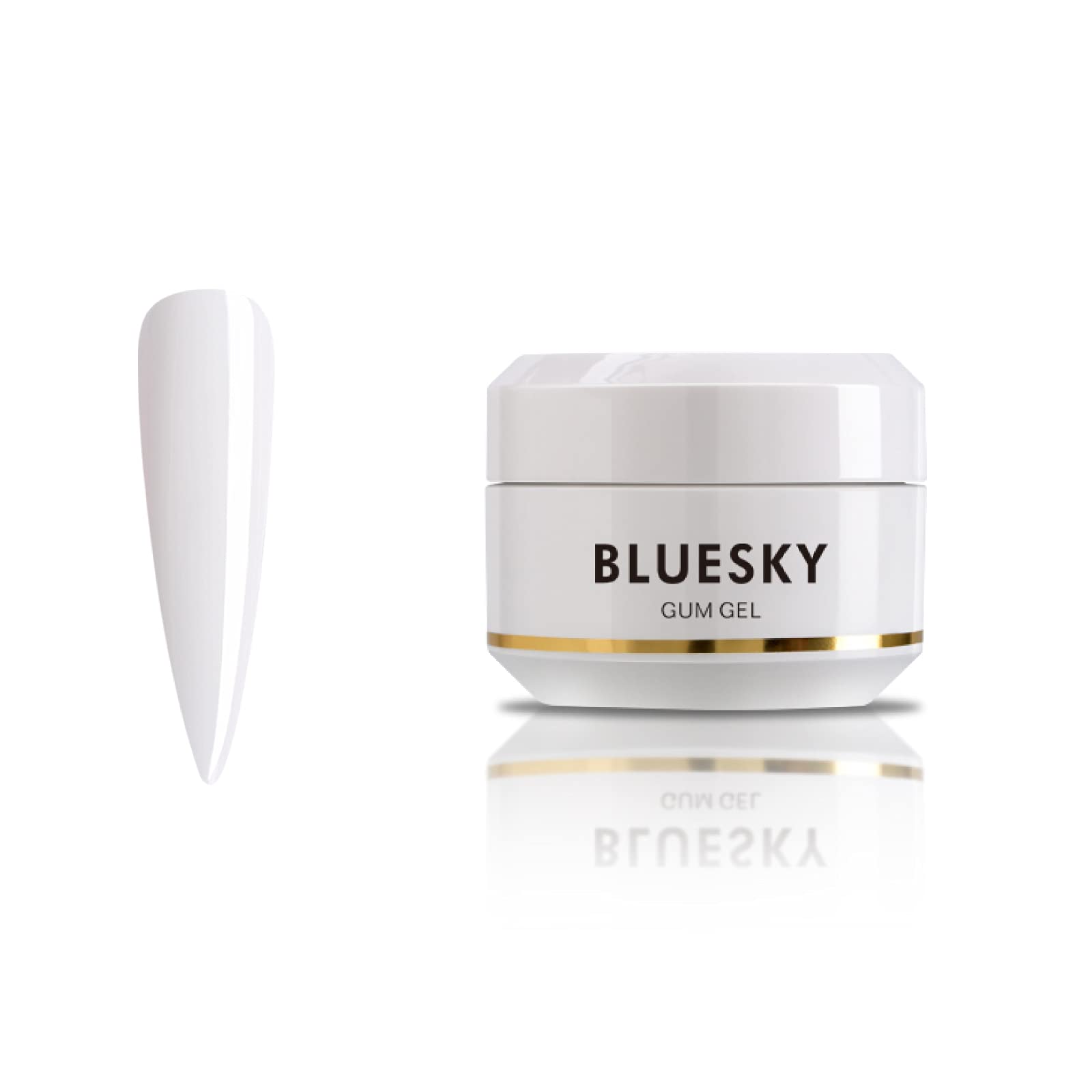 Bluesky Gum Gel 15 ml, White, Poly Gel Builder Colours For Poly Gel Nail Kit, Quick Nail Extensions (Requires Curing Under LED UV Lamp)